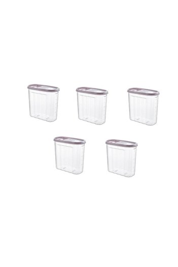 Tuffex Set 5 Cutii pentru alimente din plastic cu capac colorat, Tuffex, TP380