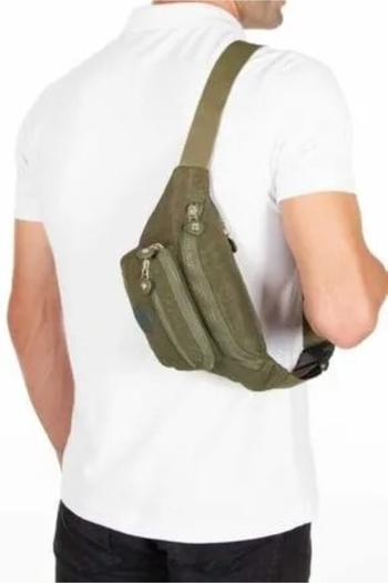 Newish Polo Crucial Crinkle Fabric Waist and Shoulder Bag, Free Bag