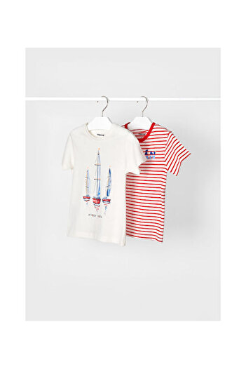 MAYORAL Boys' T-shirt set with marine prints