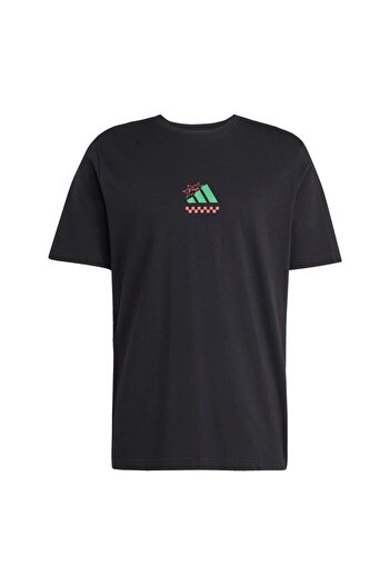 adidas Ανδρικό μαύρο μπλουζάκι M L PIZZA TEE JM0347