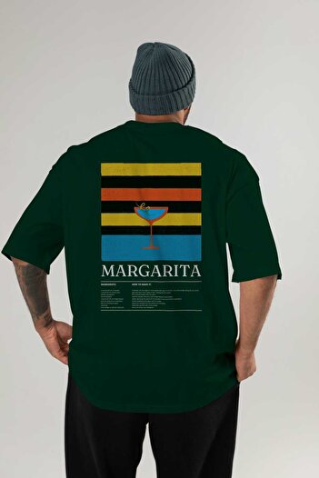 Ankhises Σειρά Margarita Cocktail Μπλουζάκι με στάμπα πίσω μεγάλου μεγέθους Ανδρικό Γυναικείο 100% βαμβακερό μπλουζάκι με λαιμόκοψη