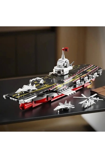 BUILDING BLOCK مجموعة مكعبات بناء نموذج سفينة مكونة من 712 قطعة، مجموعة نماذج سفينة القوات الجوية لعمر 6 سنوات فما فوق