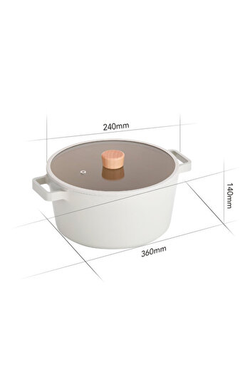 NEOFLAM FIKA saucepan, 24 cm - 3.8 L, with glass lid