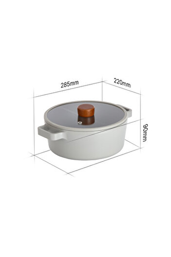 NEOFLAM FIKA Reserve saucepan, 22 cm - 2.57 L, with glass lid