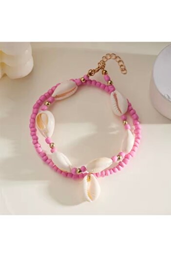 İPAR AKSESUAR Sea Shell 2-Piece Ankle Bracelet
