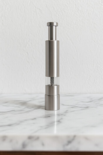 CEZVE HOME Set of 2 Steel Manual Press Pepper and Salt Mill – Spice Grinder
