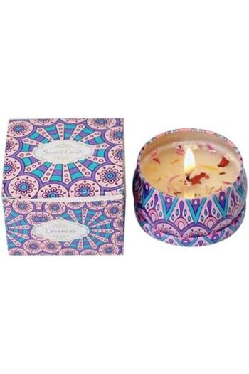 Generic Scented Candles, Luxury Aromatherapy Candles with Dry Flowers for Home SPA(Lavender)