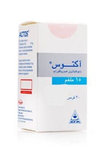 APM Actos 15 mg, Reduce Blood Glucose Level - 30 Tablets