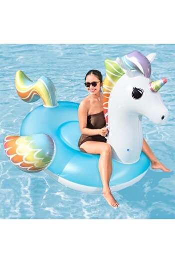 BESTWAY Rider Supersized Inflatable Unicorn Pool Float 224x164cm