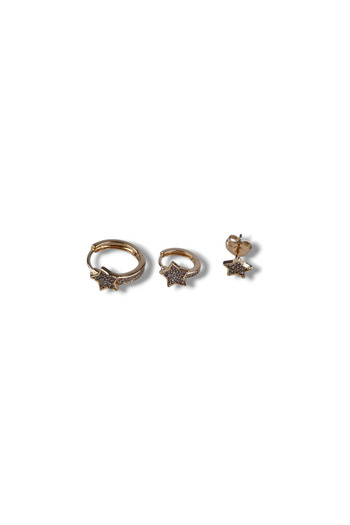 Osha Aksesuar 3 Star Earrings Multiple Women's Earrings