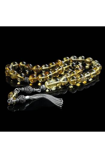 TESBİHCİBABA Million Year Miracle Fossil Drop Amber Prayer Beads