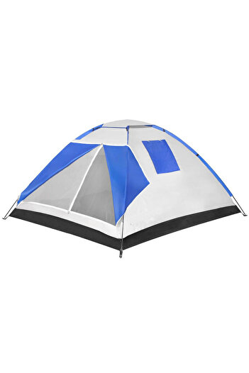 SERSIMO Beach or camping tent, waterproof, with UV protection, 4 seats, 210x240x130cm, blue gray