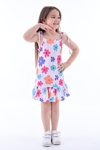 Fox Moda 2-Piece Lycra Printed Girl's Dress