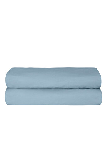 Altınbaşak Freesia Double Ranforce Fitted Sheet 160X200+35 cm Blue