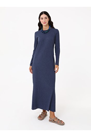 Benin Basic Camisole Hijab Dress - Navy Blue-