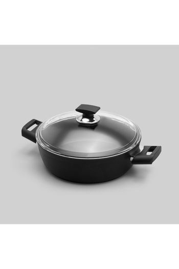 Hisar Optima Ares Titanium Oblate Pot 26 cm Black