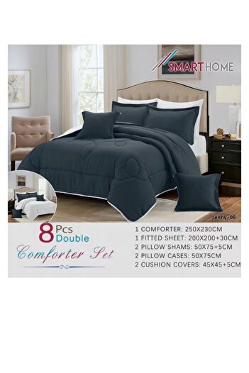 smart home 100% microfiber double bed sheet, comfortable filling bed sheet set, 8-piece set, 250x230cm