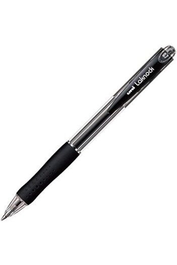 UNİ-BALL Uni-Ball Ballpoint Pen Laknock Micro 0.7 mm Mechanical Ball Nib Black Sn-100 - Pack of 12