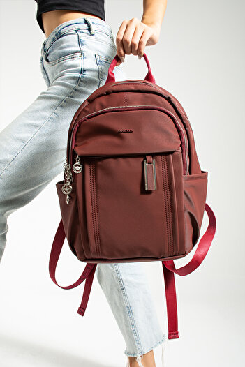 Teal Collection Women's Parachute Fabric Satin Backpack