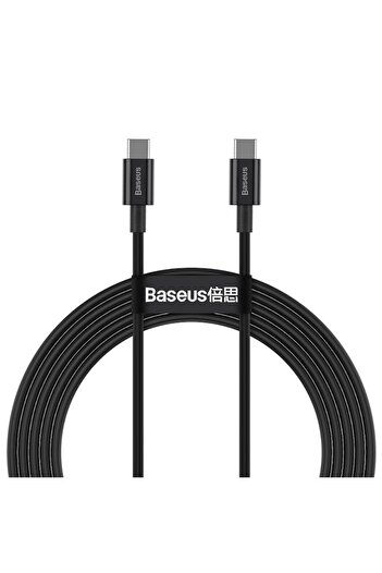 Baseus Charging and Data Cable Superior Series CATYS-C01, USB Type-C to USB Type-C, 2m, 100W, Black