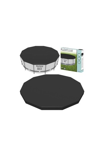BESTWAY Round pool cover, flexible, wind resistant, 366cm, 2.85kg, black