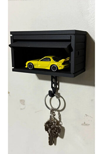 3D Garage Design Moving Keychain - Mini Garage Keychain - Car Not Included