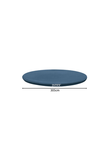 Intex Pool cover with diameter 305 cm, vinyl, secure fastening, light blue