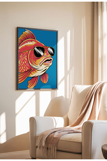 21mxm Pop Art Canvas Print – Quirky Retro Illustration, Vibrant Cartoon-Inspired Wall Decor, Funky Poster