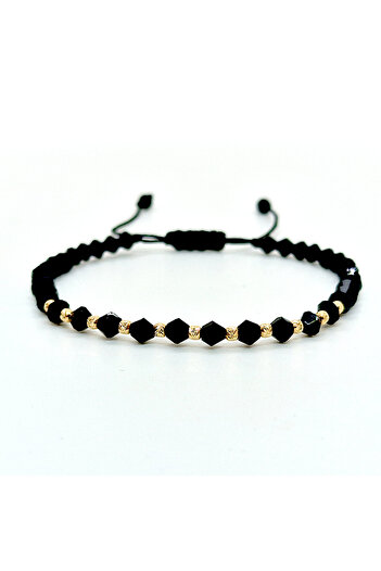 OEM Set 2 bratari cu bile de aur 14k si argint, cristale, onix -VOLY
