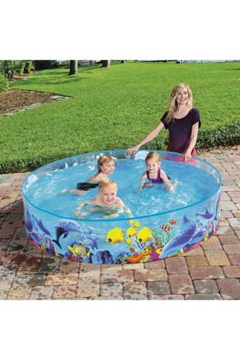 BESTWAY Round Inflatable Kids Pool – 183x36cm | Durable Vinyl Splash Pool for Backyard Fun