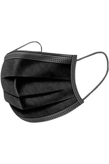 Generic Facemask Black Disposable 1 Package (50 Count): Breathable Dust Filter with Elastic Ear Loops