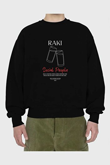 Ankhises Raki Front Printed Oversize Sweatshirt Men Women Unisex