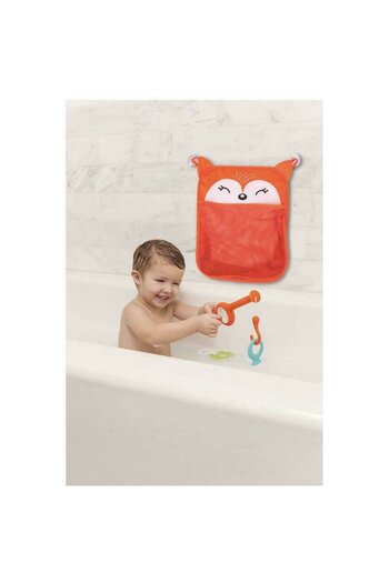 FreeON Bath toy bag, FreeON, Fox, With suction cup attachment system, Size 32x38 cm
