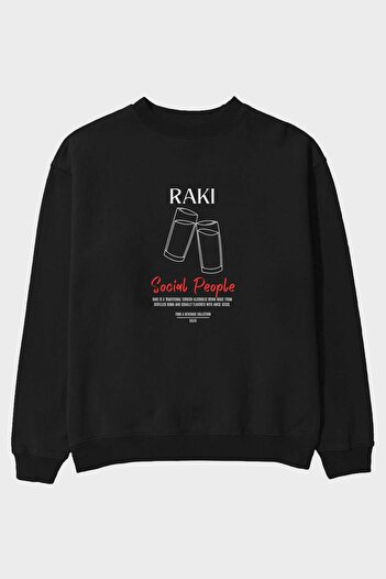 Ankhises Raki Front Printed Oversize Sweatshirt Men Women Unisex