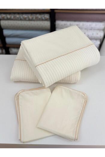GAYE EV TEKSTİLİ Single Pique and Pillow Case 100% Cotton Oeko-Tex Certified