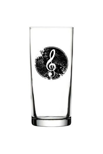 Özcan Tasarım Musical Note Printed Rakı Glass - Music Model Rakı Glass