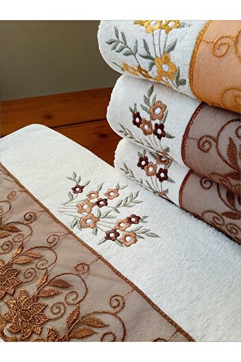 asev tekstil 50X90 cm Set of 6 Dowry Hand Towels |   Face Towel Set