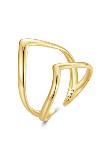 Belora Adjustable ring, Diora Silver, gold/silver - Gold