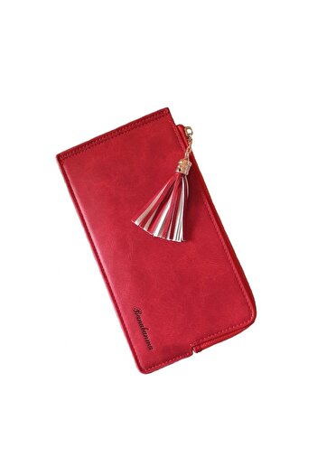 OEM Medium Women's Wallet, Banabanma, Premium Faux Leather, Red, Multiple Card Slots, 19x10x2 cm