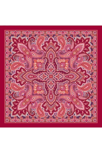 OEM Women's Scarf, 100% Silk, Red, 90x90 cm, Fattorseta