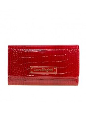Laura Biagiotti Women's Wallet by Laura Biagiotti, Premium -Leather, 18x10x3 cm, Red