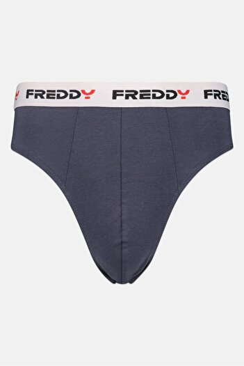 FREDDY Men 1 Pack Brand Logo Brief, Navy