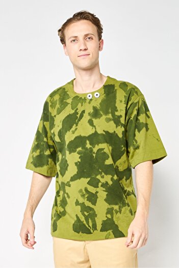 Diesel Men Crew Neck Short Sleeves Tie Dye T-shirt, Multicolor