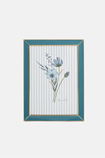 Enchante Accessories Floral Pattern Photo Frame, Blue