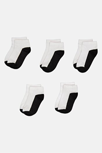 Bebe Toddlers Girl 5 Pairs Colorblock Ankle Socks, Multicolor