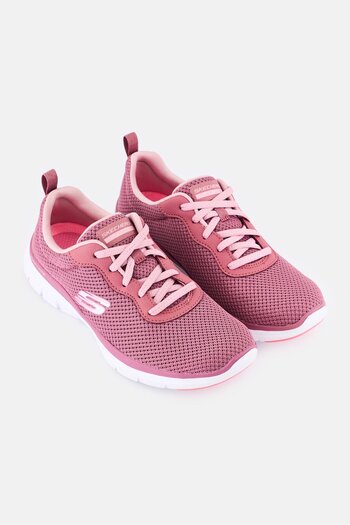 SKECHERS Women Flex Appeal Lace Up Running Shoes, Muave