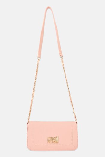 Cavalli Class Women Brand Logo Shoulder Bag, Blush Pink
