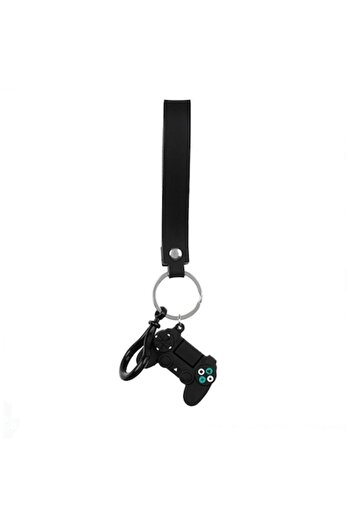 Dali Keychain for Kids, Strap with Snap, Carabiner, Gamer Model, 5x3.5cm, Black