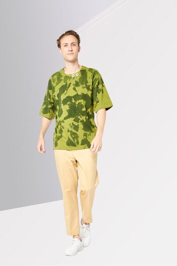 Diesel Men Crew Neck Short Sleeves Tie Dye T-shirt, Multicolor