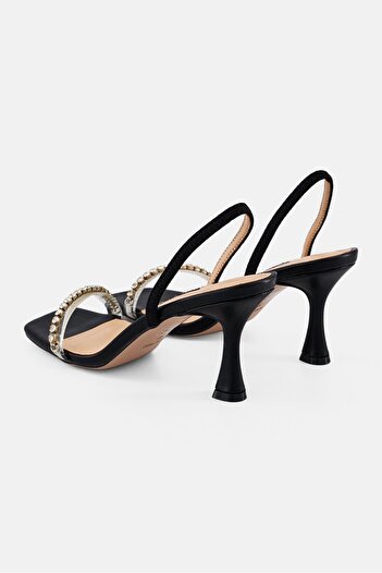 Nine West Women Eserne Leather Sling Back Sandals, Black